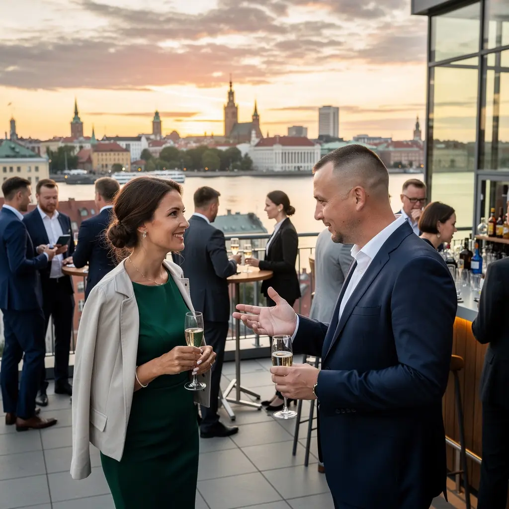 Attēls ar uzņēmuma vadītāju, kurš konsultējas ar apdrošināšanas speciālistu.